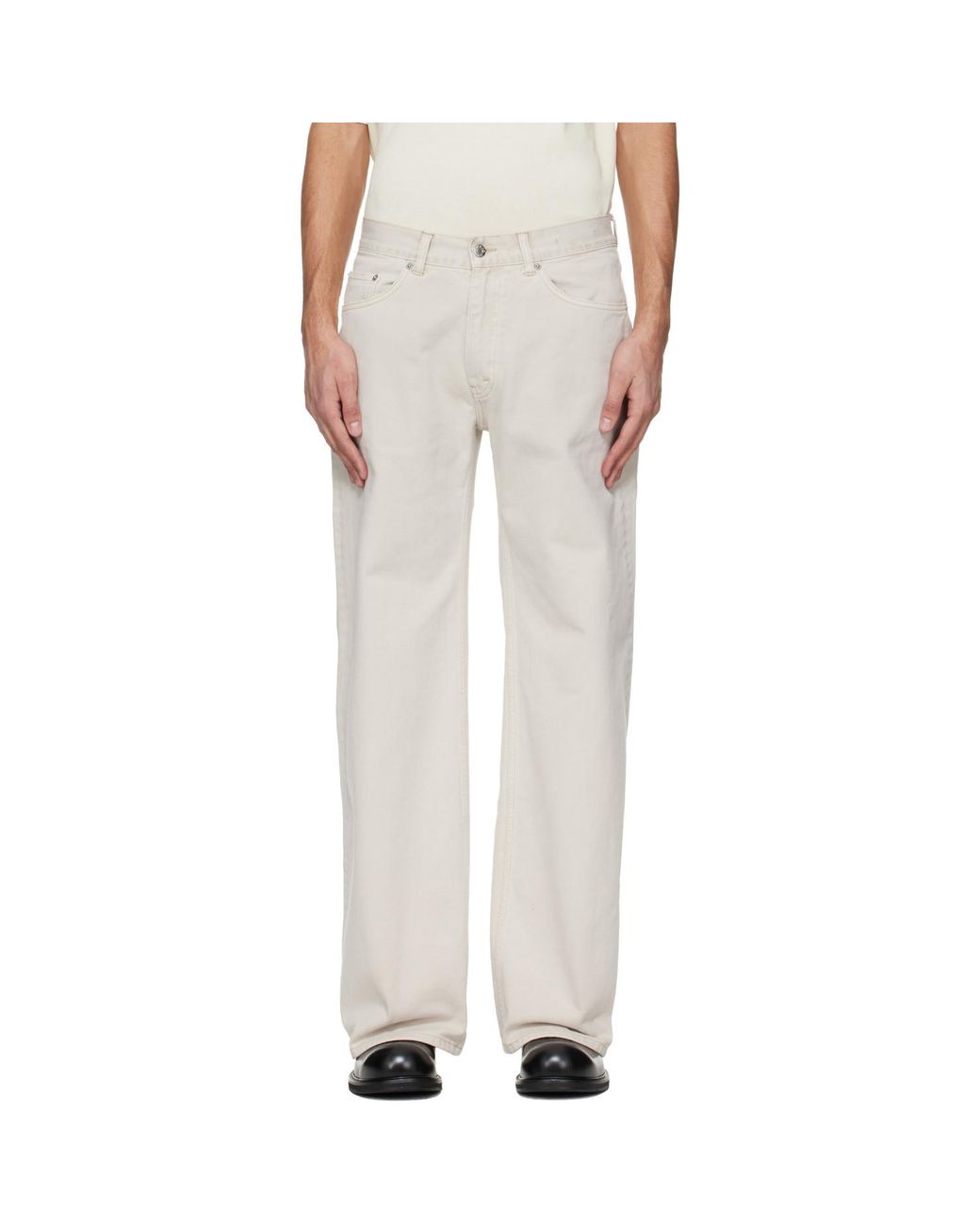 Hope White Off- Shake Jeans for men