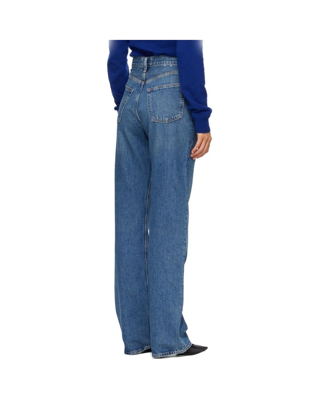 Agolde Blue Vintage Loose Straight-Leg Jeans