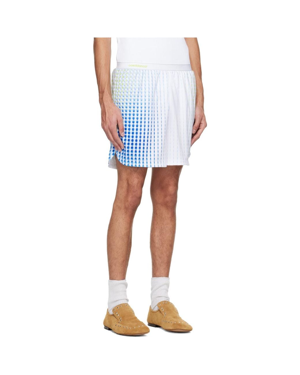 Casablanca Blue Tennis Tech Shorts for men