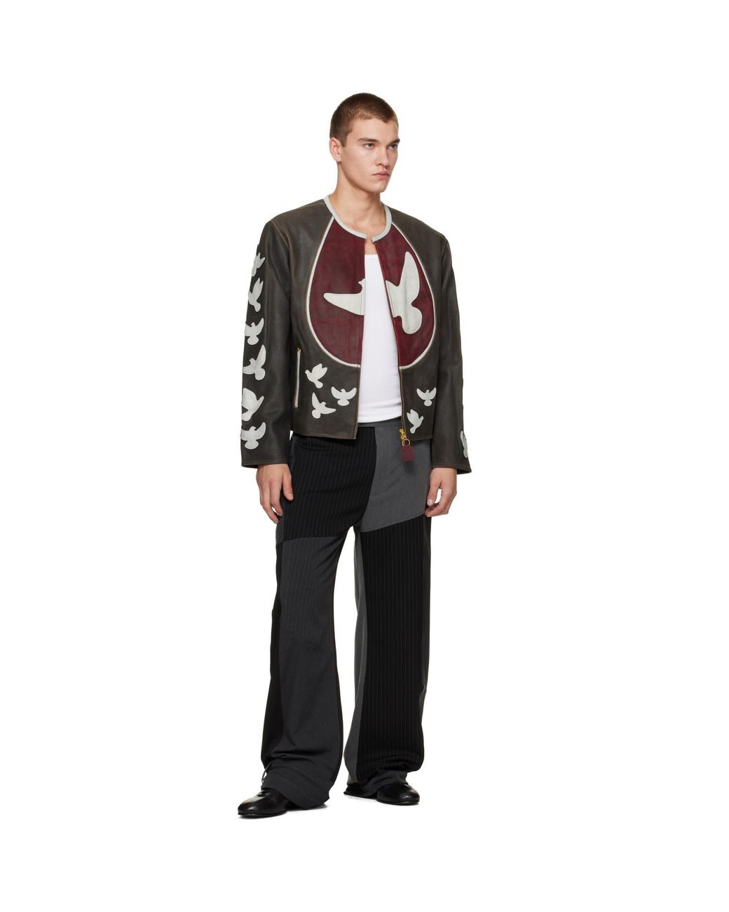 Kidsuper Black Patchwork Curved Trousers for men