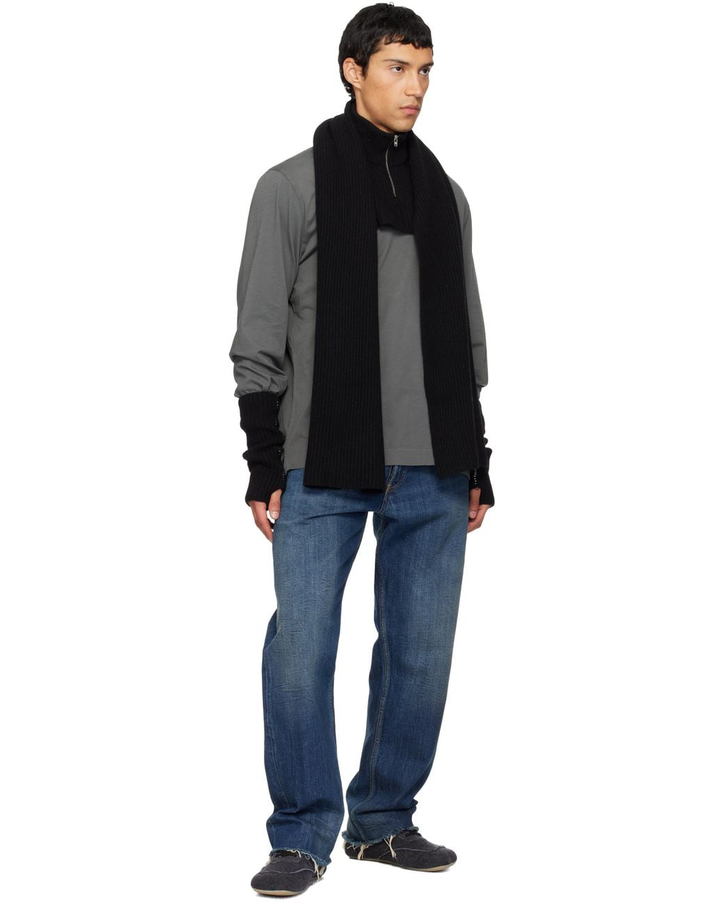 MM6 by Maison Margiela Black Anatomic Canvas Sneakers for men