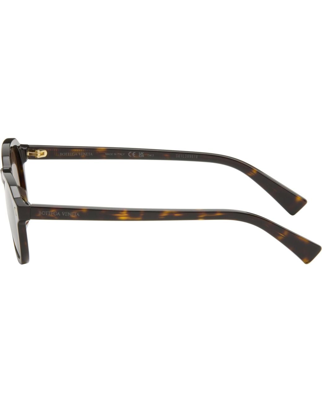 Bottega Veneta Black Round Sunglasses for men