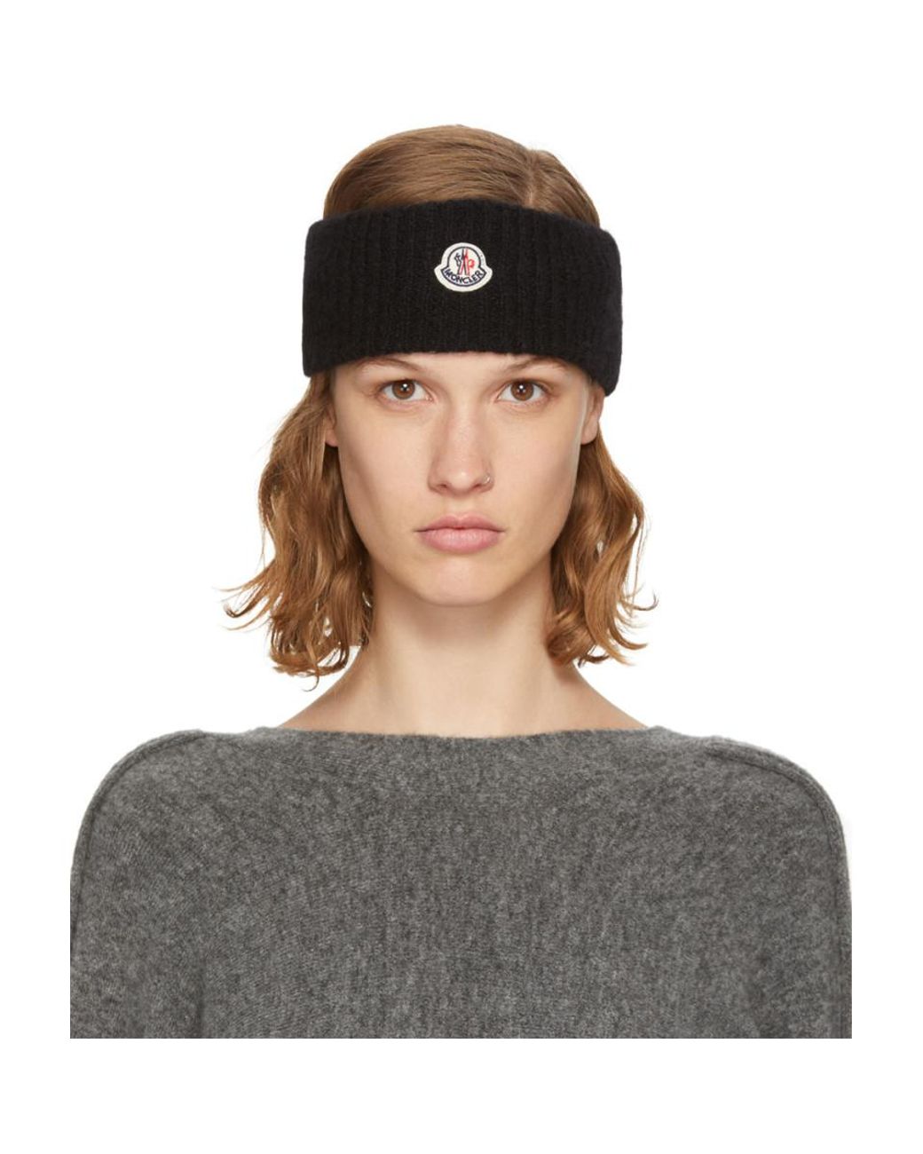 関税込 Moncler WOOL HEADBAND J20933G00022M1131030 Moncler Logo cotton and wool headband Moncler