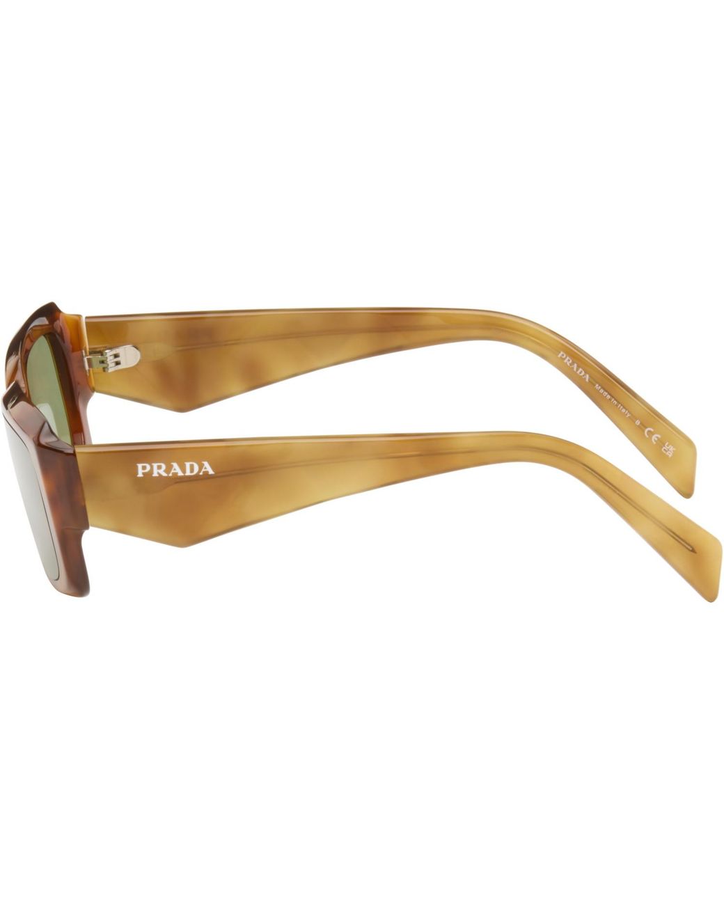 Prada Brown Rectangular Sunglasses