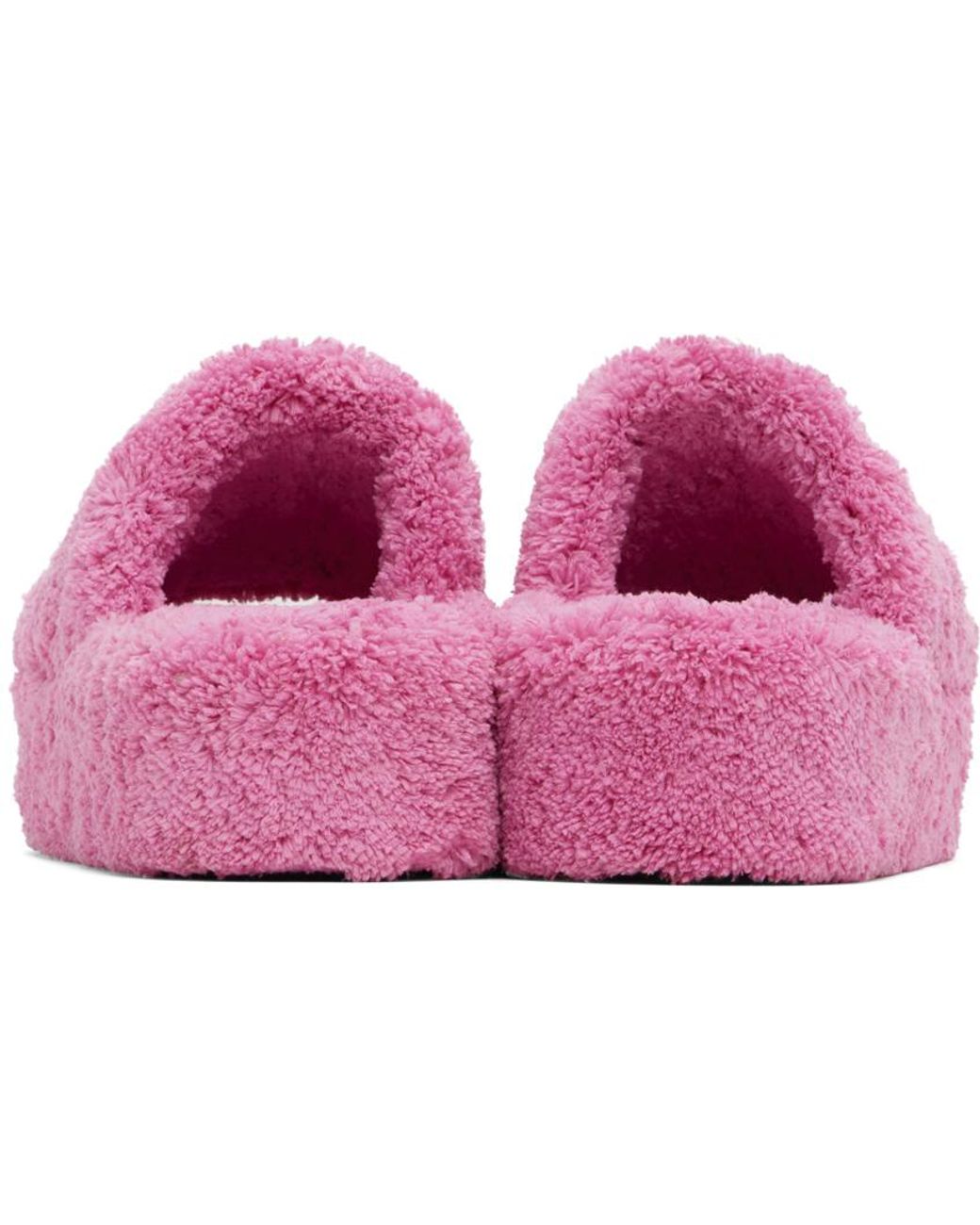 Balenciaga Furry Platform Sandals in Black | Lyst