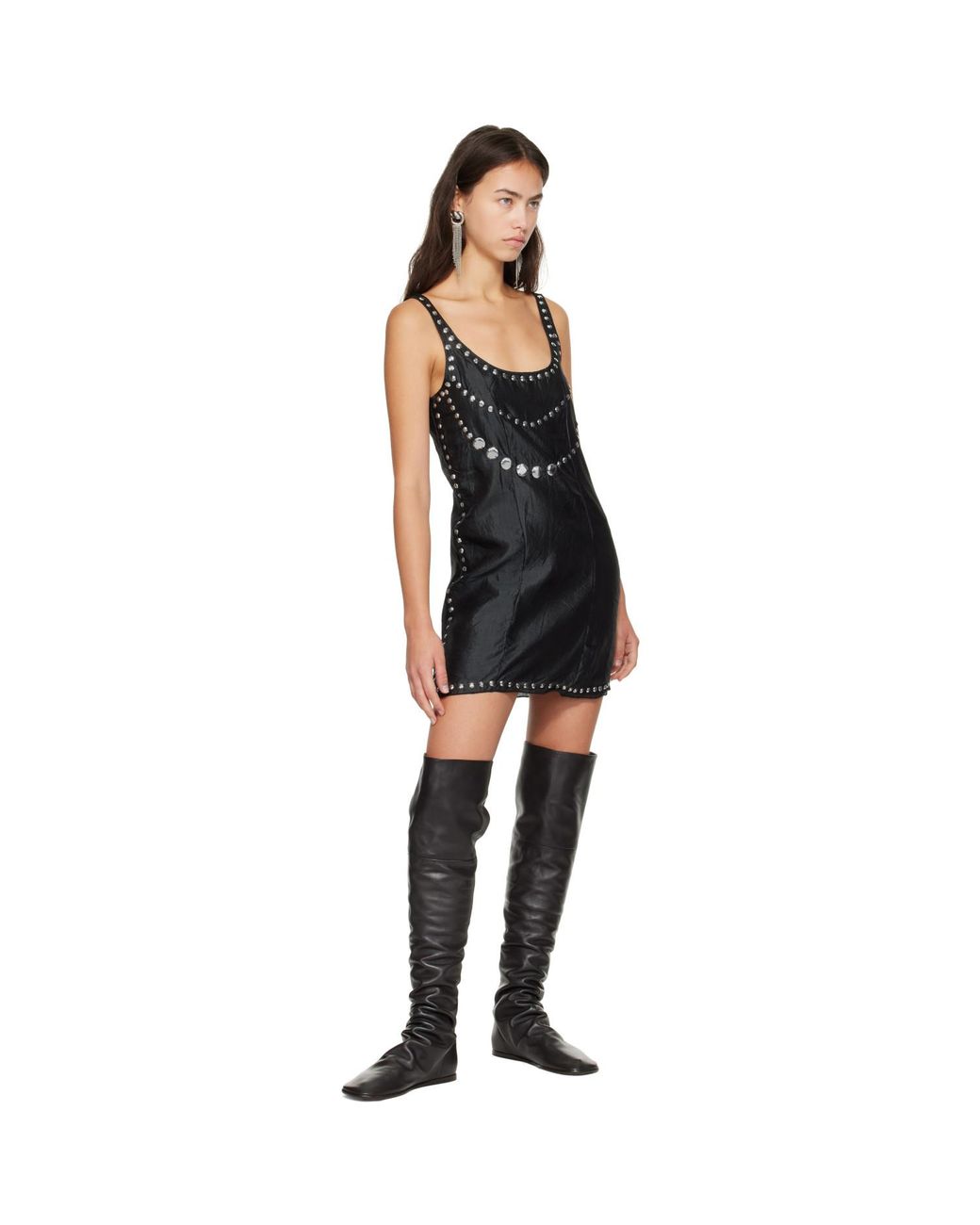 GIMAGUAS Black Claude Jewel Minidress