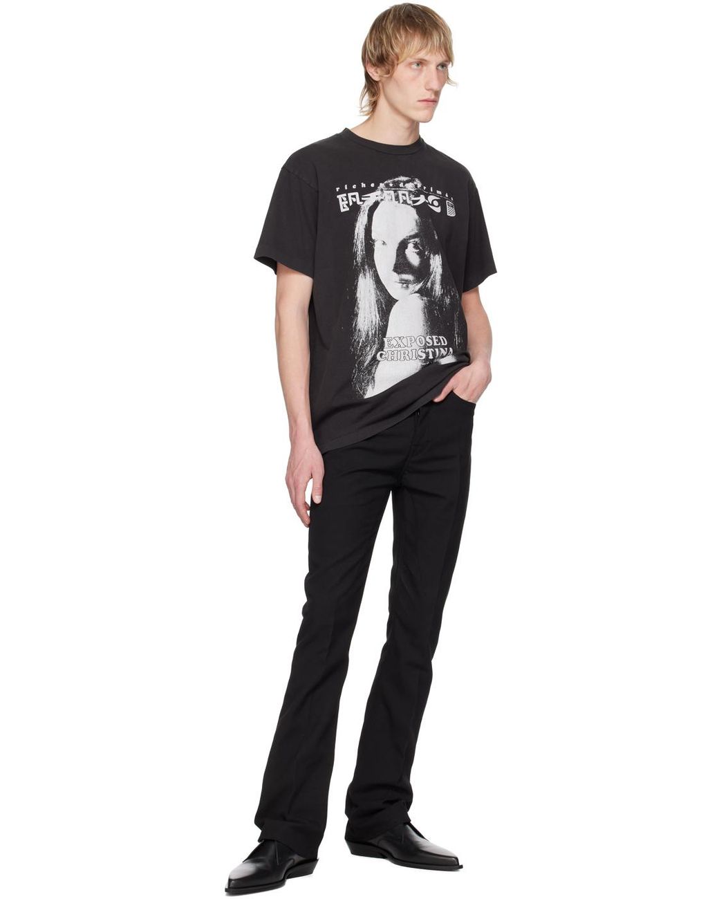Enfants Riches Deprimes 'exposed Christina' T-shirt in Black