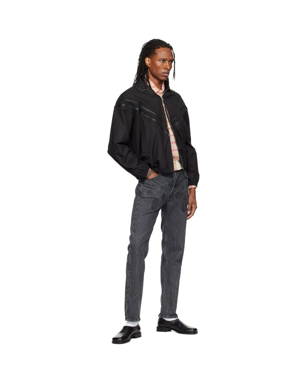 STEFAN COOKE Black Pinking Corded Jacket for men