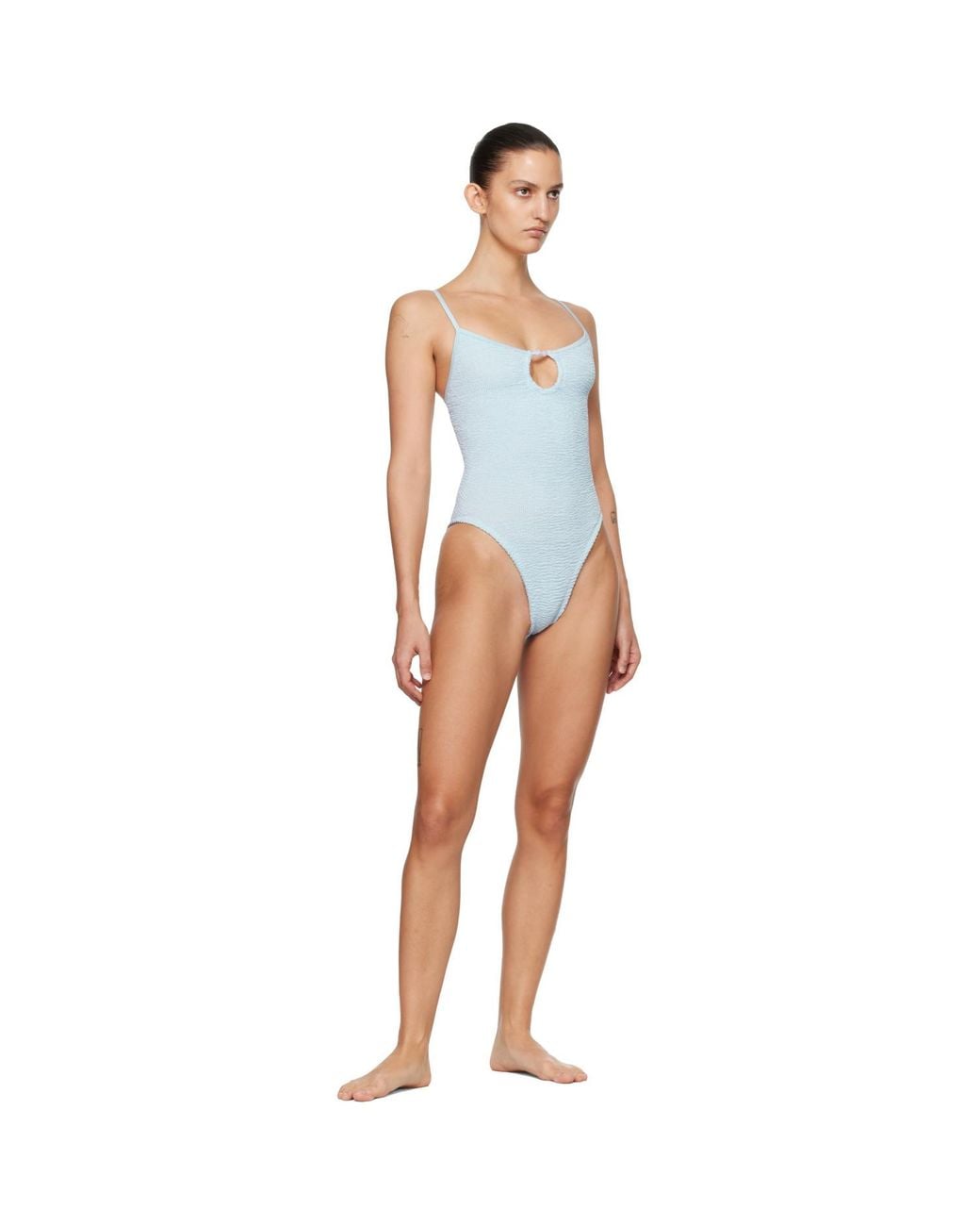 Hunza G Black Mia Beaded Swimsuit