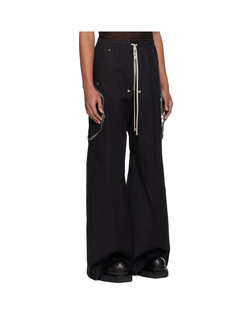 Rick Owens Black Temple Heizer Belas Cargo Pants for men
