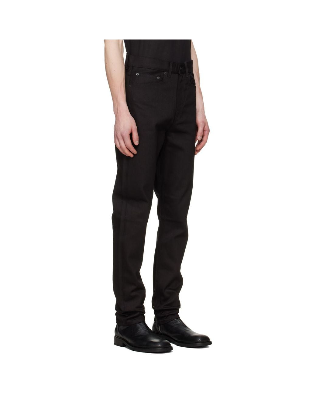 JKEEFER Black Slim Jeans for men