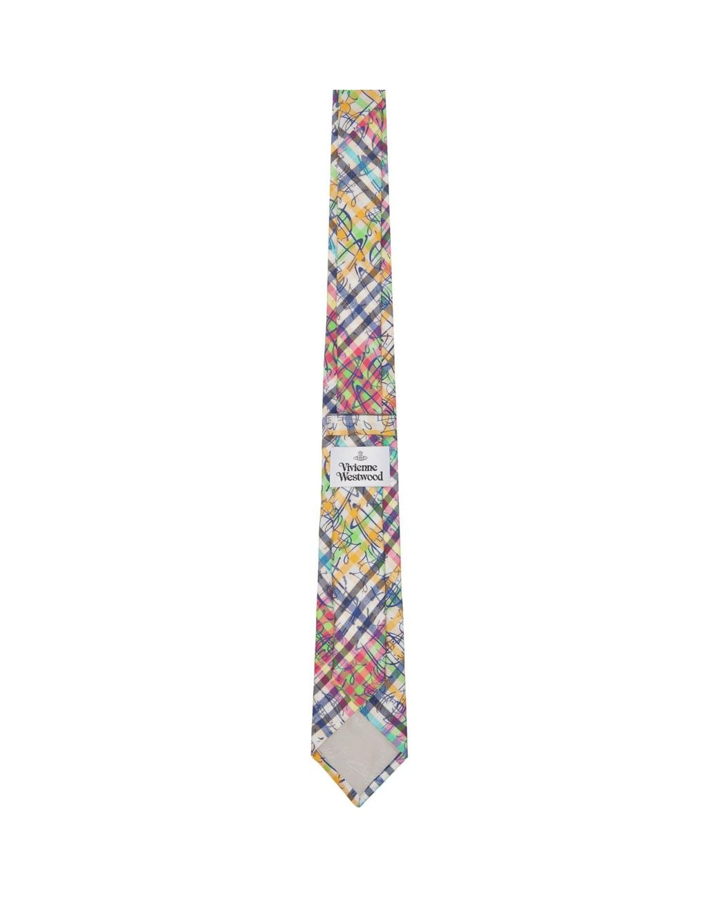 Vivienne Westwood Metallic 7Cm 'Orb Graffiti' Tie for men