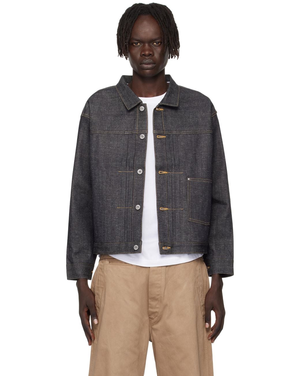 TAIGA TAKAHASHI Lot. 703 C.1920's Denim Jacket in Black for Men