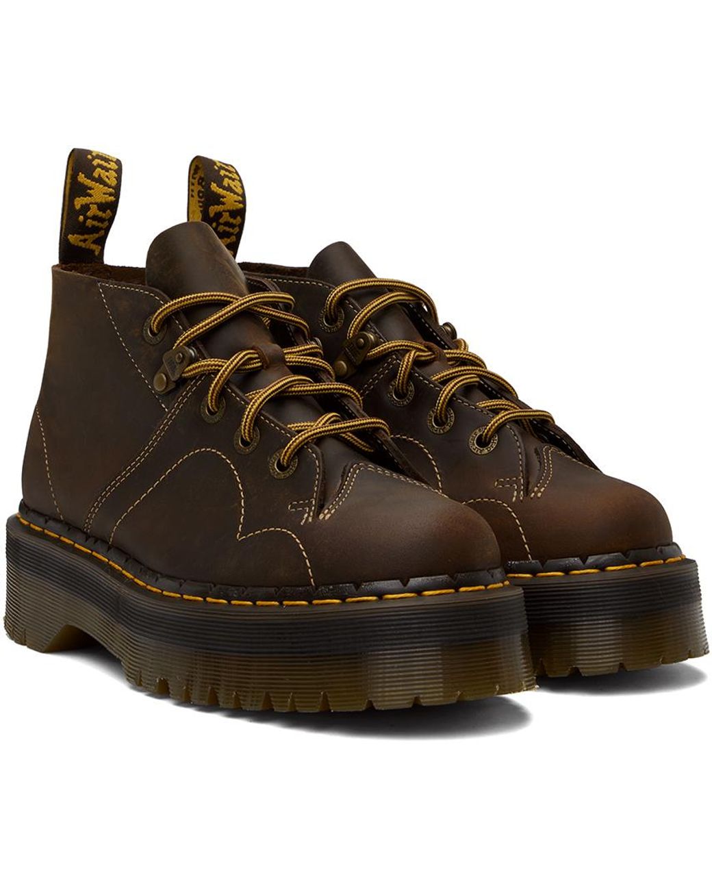 Dr. Martens Brown Church Arc Quad Boots in Black for Men Lyst Canada