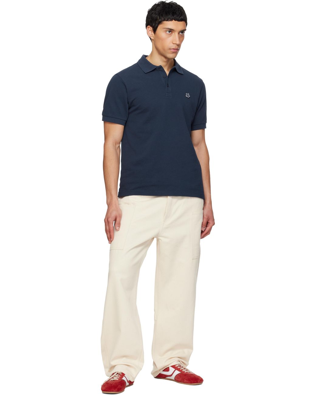 KENZO Natural Off- Paris Cargo Monkey Fit Jeans for men