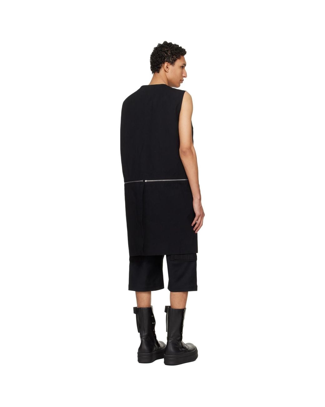 Rick Owens Black Temple Blixa Utility Vest for men
