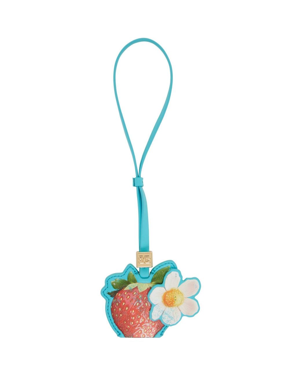 Ganni Blue Strawberry Keychain