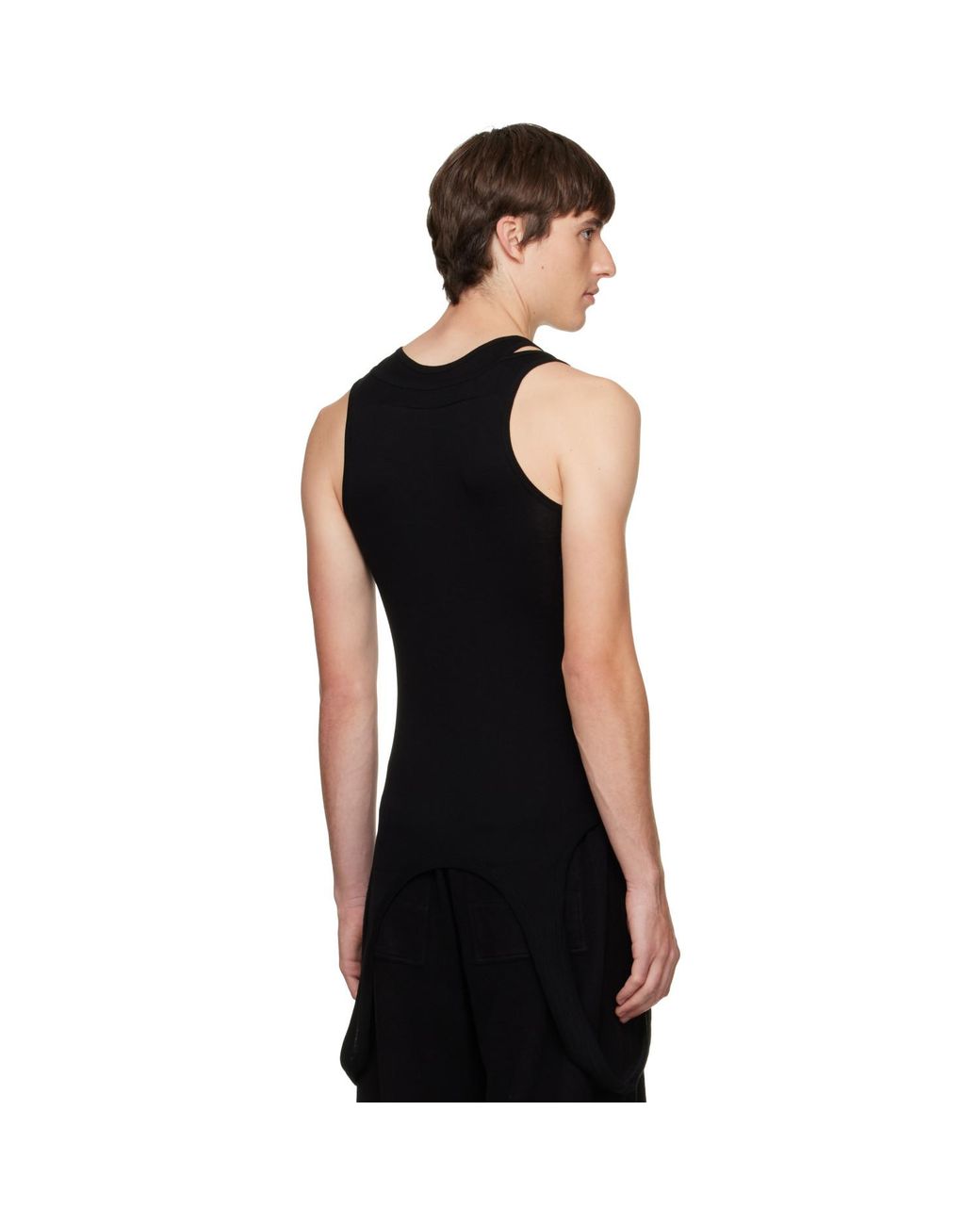 Julius Black Droid Tank Top for men