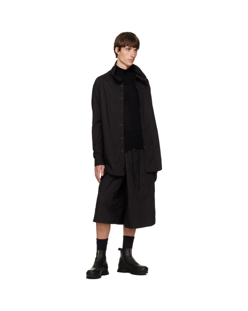 Julius Black Volcano Seamed Shirt for men