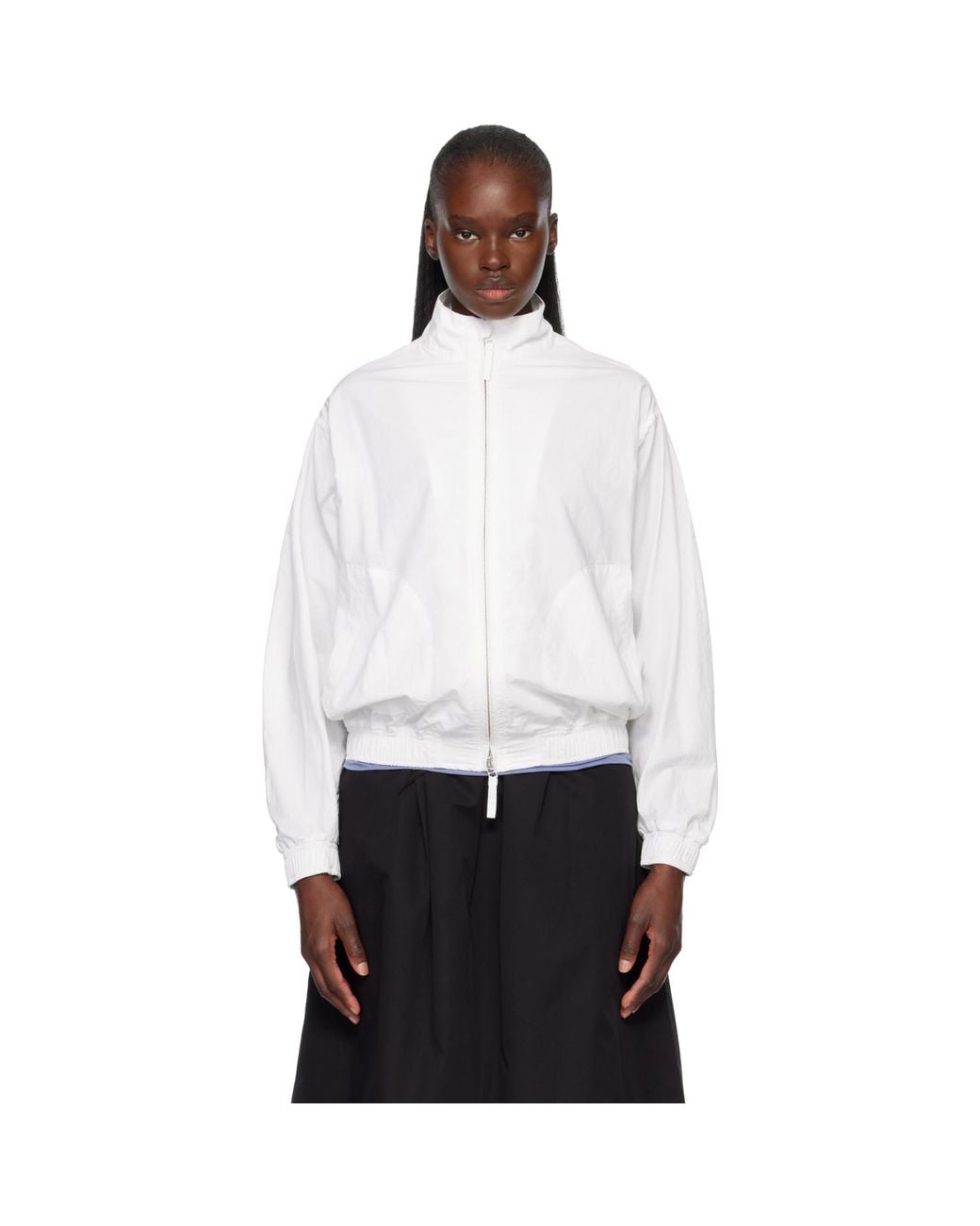 NOTHING WRITTEN White Panny Harrington Jacket