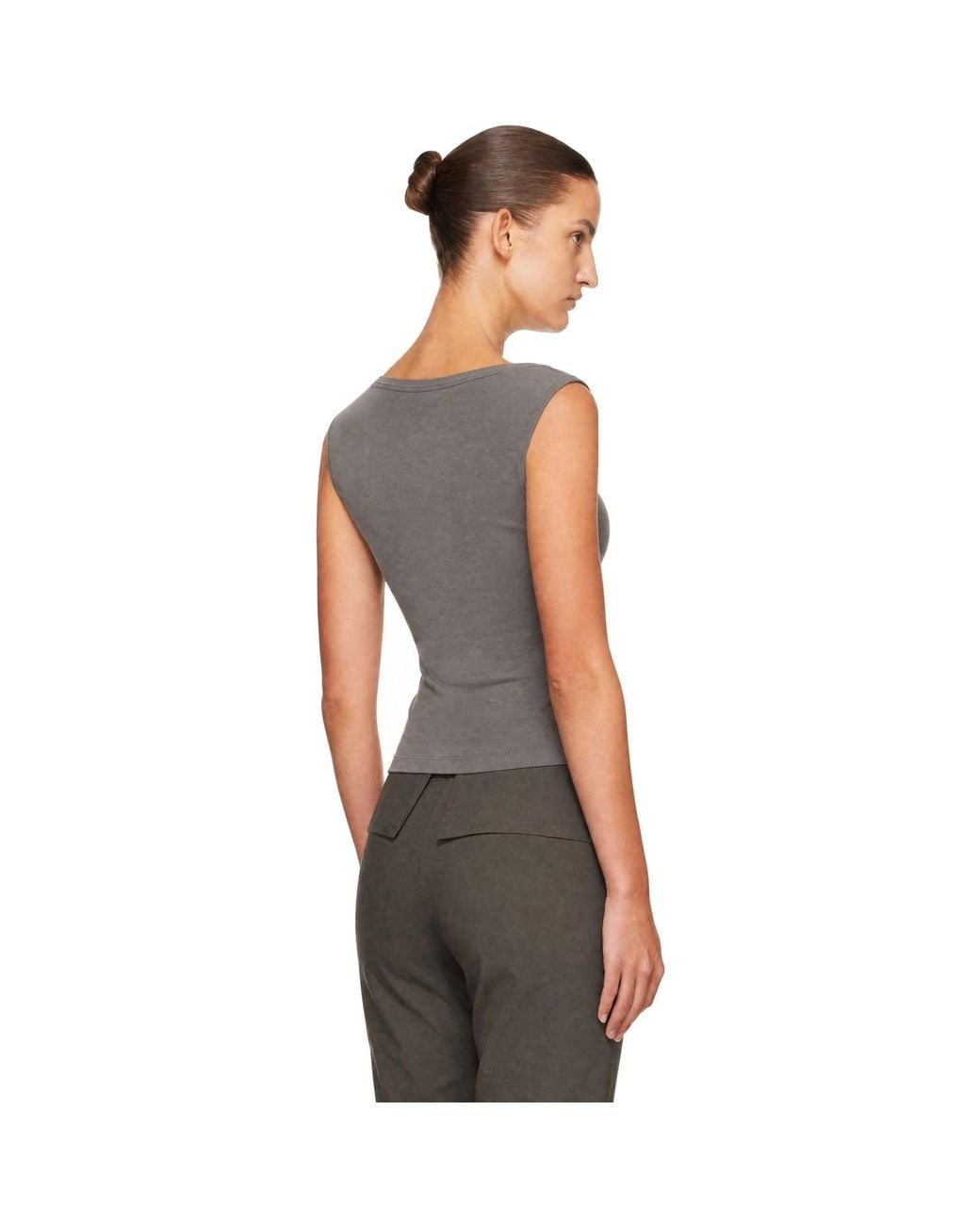 St. Agni Gray Organic Cotton Ballerina Top