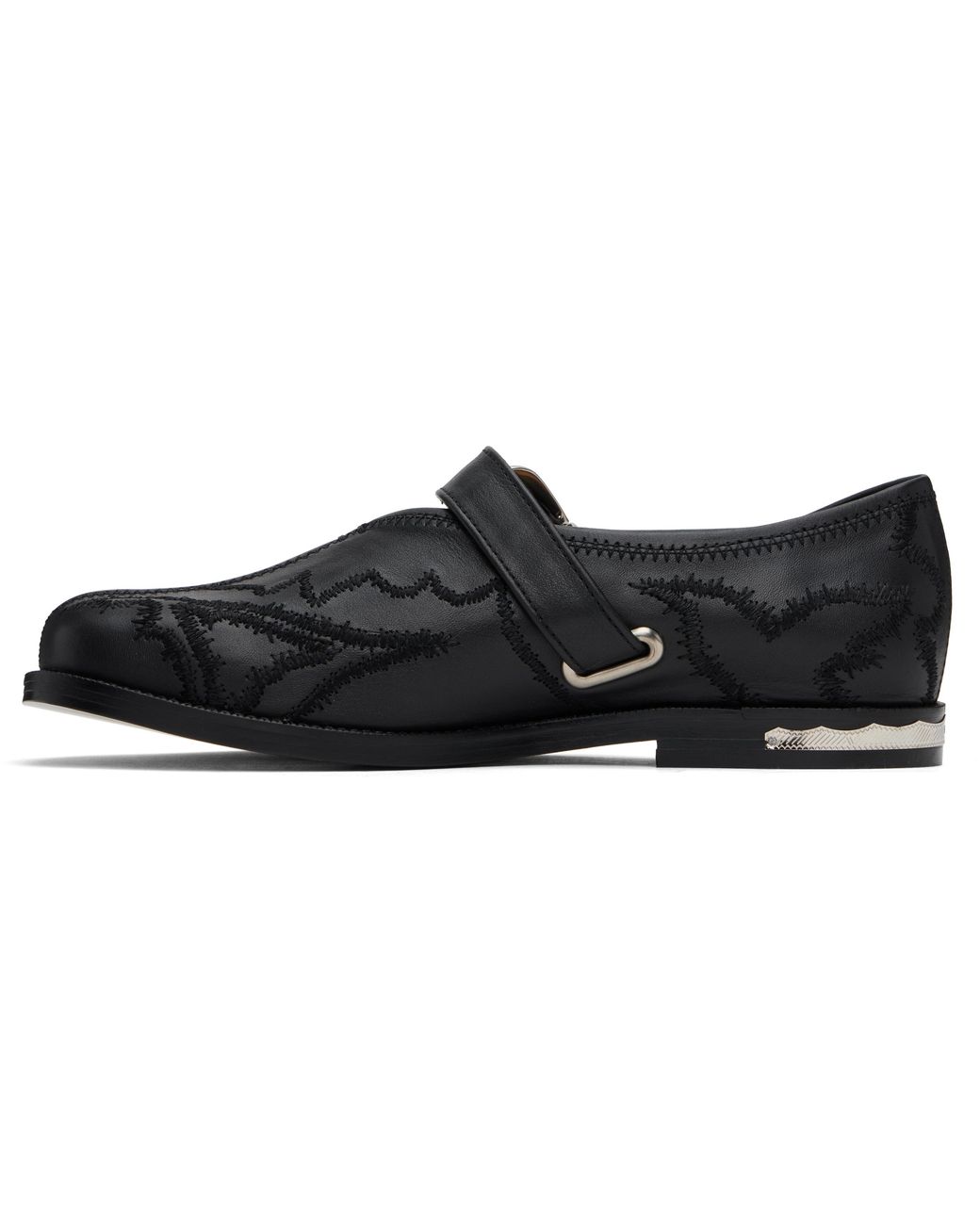 Toga Black Leather Loafers