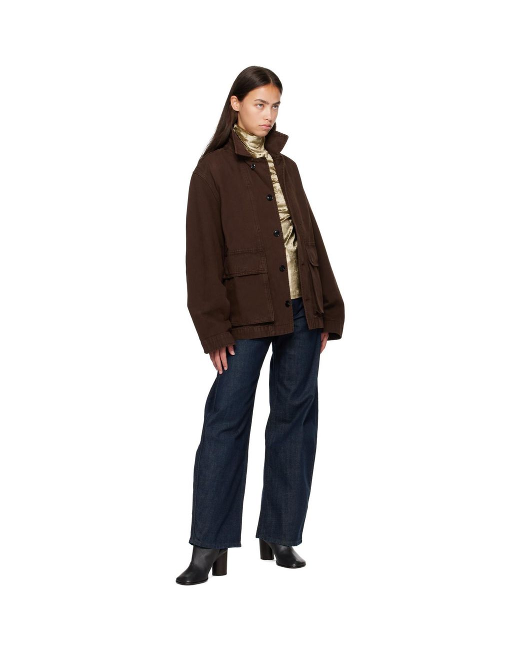 Lemaire Brown Boxy Jacket