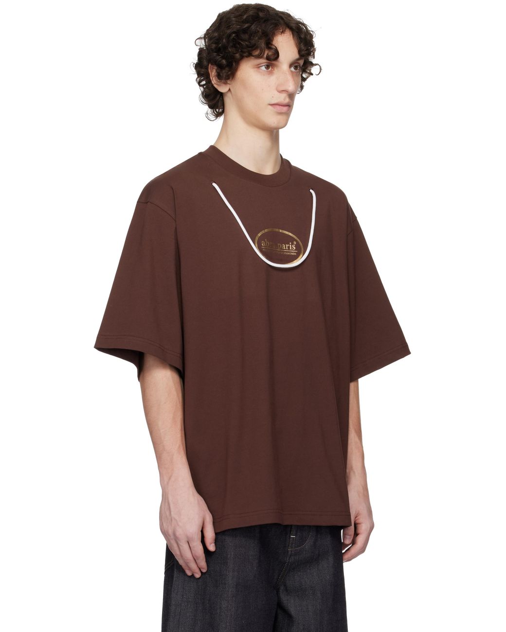 【関税込み】ABRA ブラウン 'Abra Paris' Tシャツ Abra Paris' T-Shirt in Brown for Men | Lyst