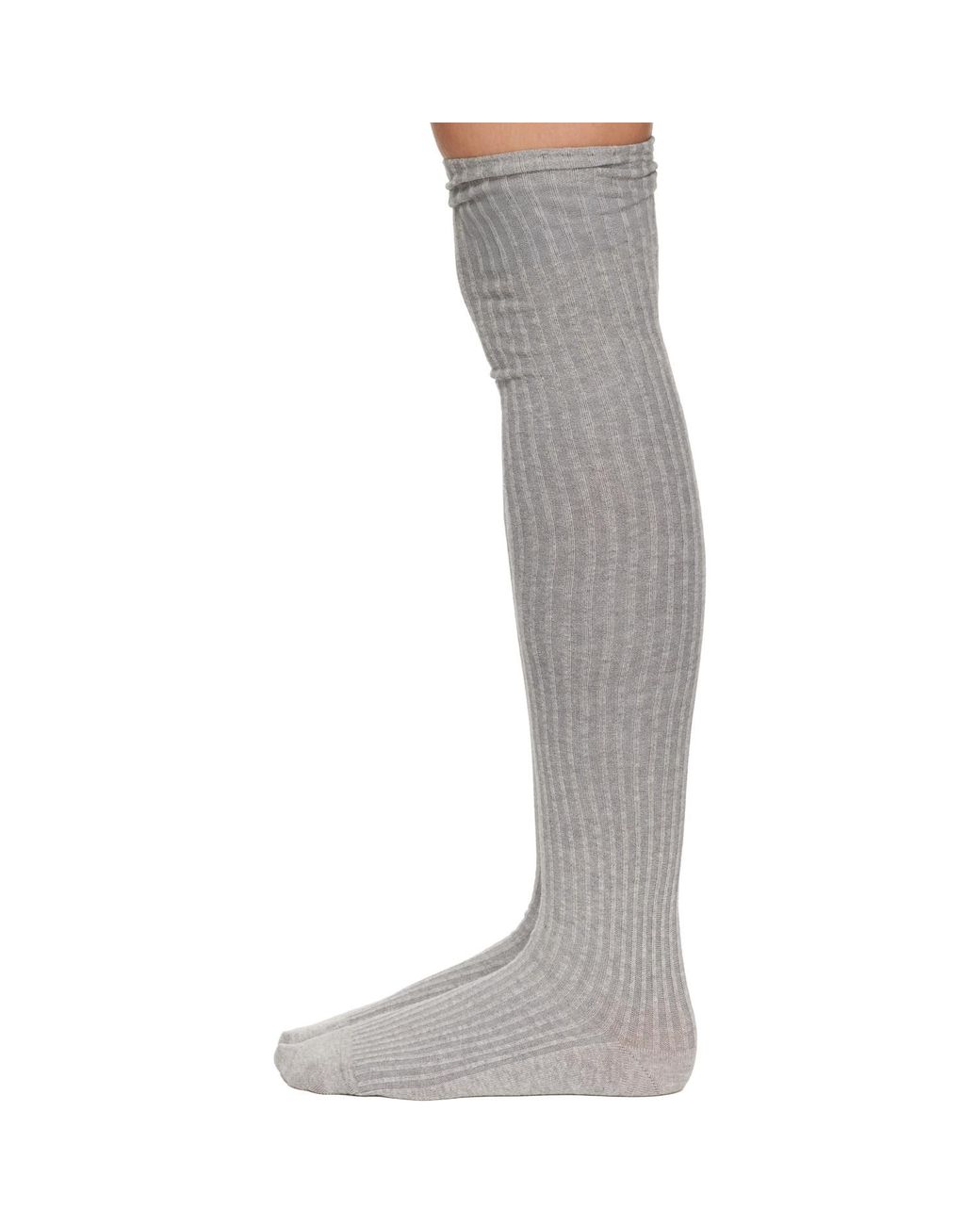 Baserange Gray Overknee Socks