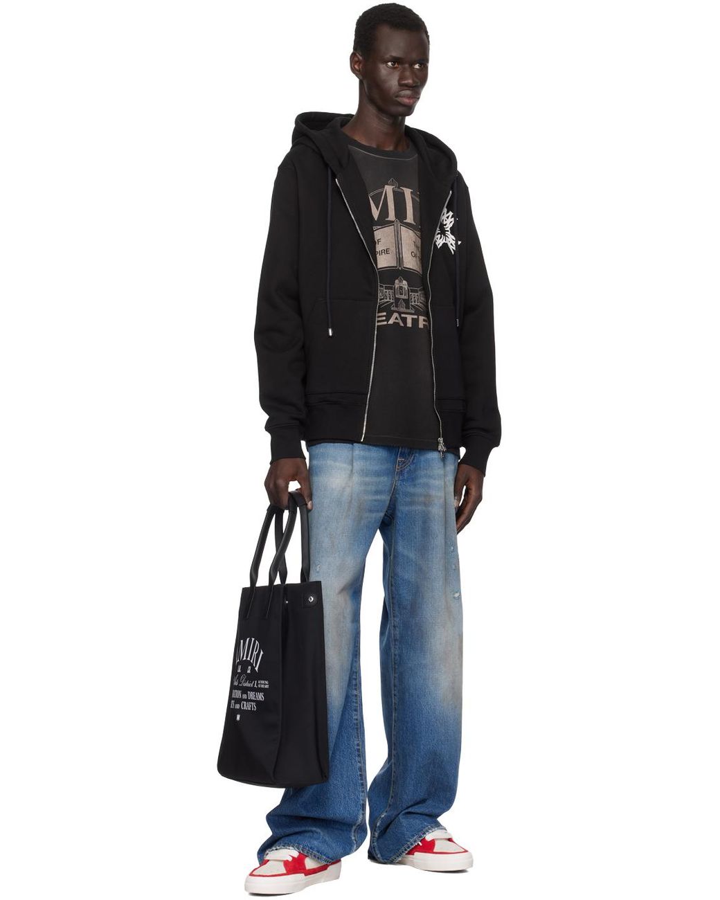 Amiri Ma Quad Zip Up Hoodie in Black for Men | Lyst Canada