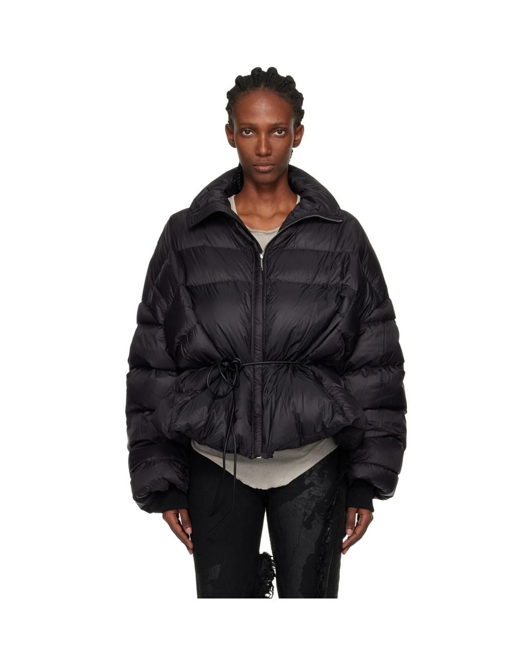Rick Owens Black Concordians Sail Down Jacket