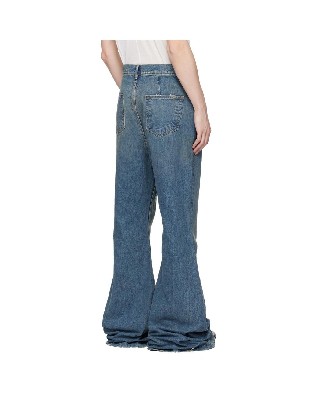 Rick Owens Blue Temple Bolan Bootcut Jeans for men