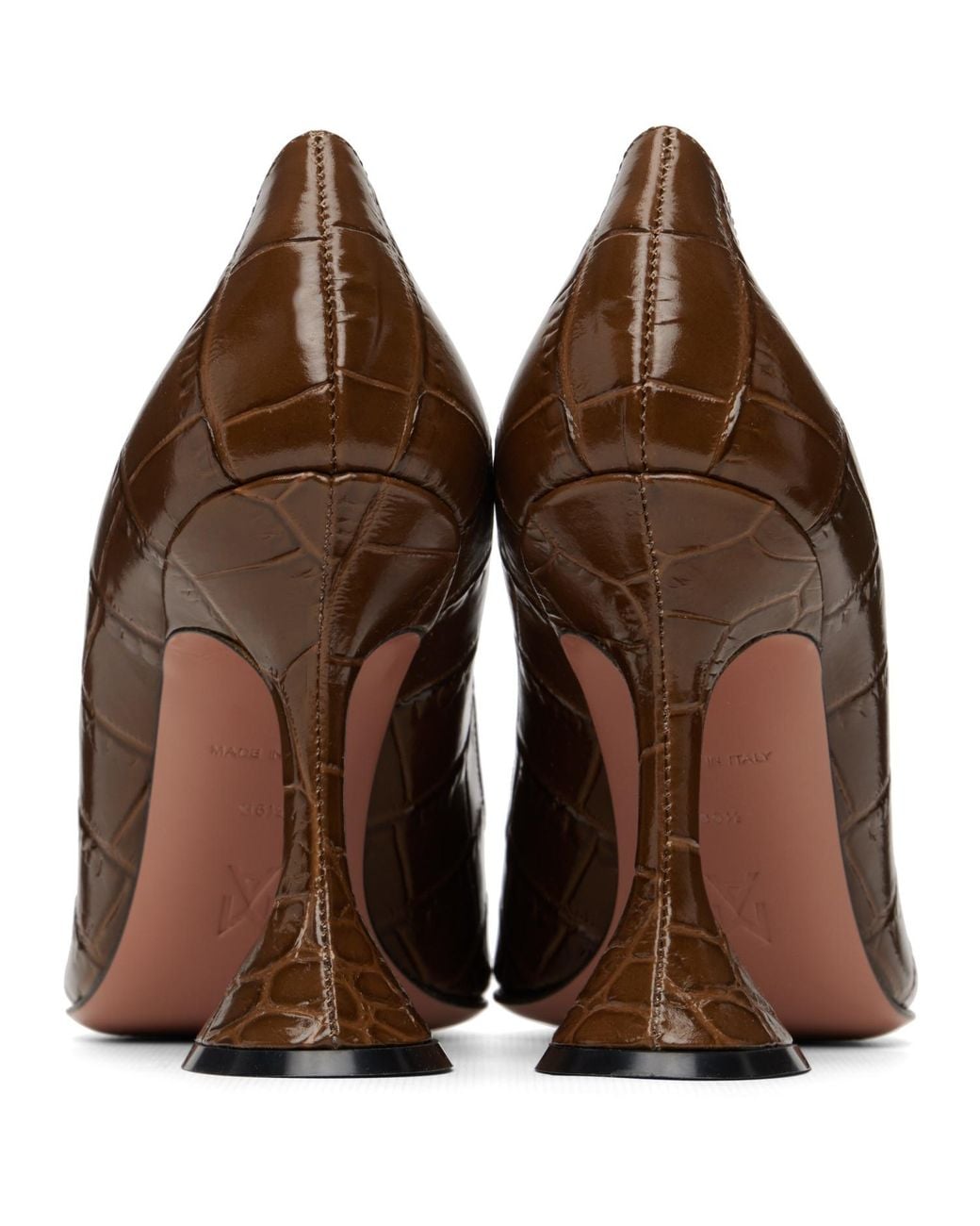 AMINA MUADDI Brown Ami Pump 95 Heels