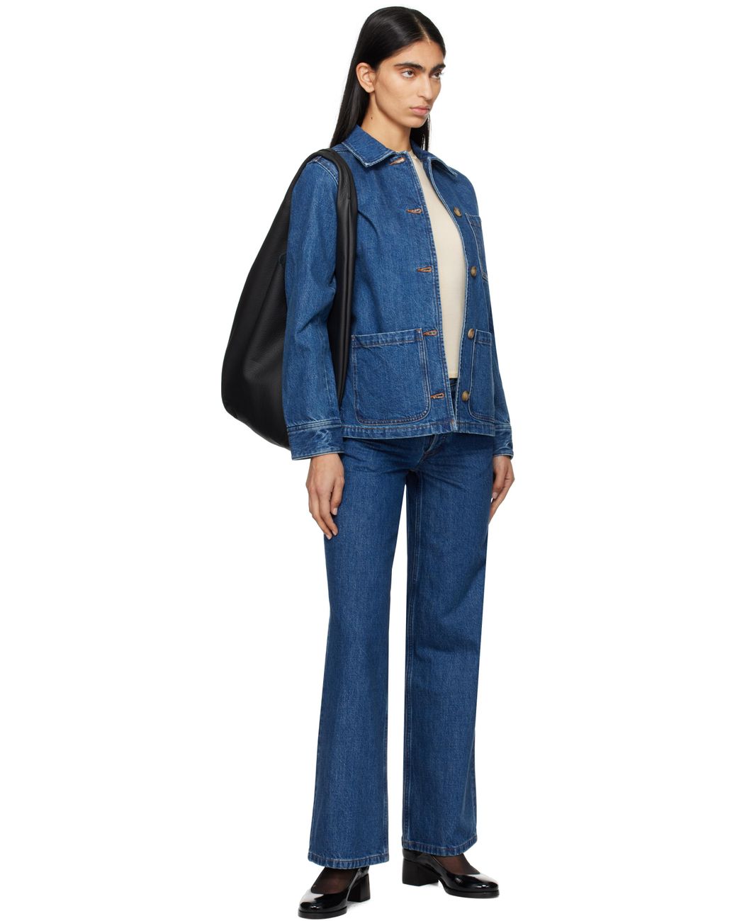 A.P.C｜DENIM JACKETS (Silvana Logo jacket (COHTD F02821 Silvana Logo jacket | Stonewashed Indigo Japanese Denim