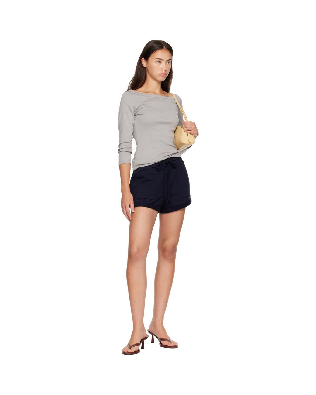 Citizens of Humanity Blue Vivienne Rolled Sweat Shorts