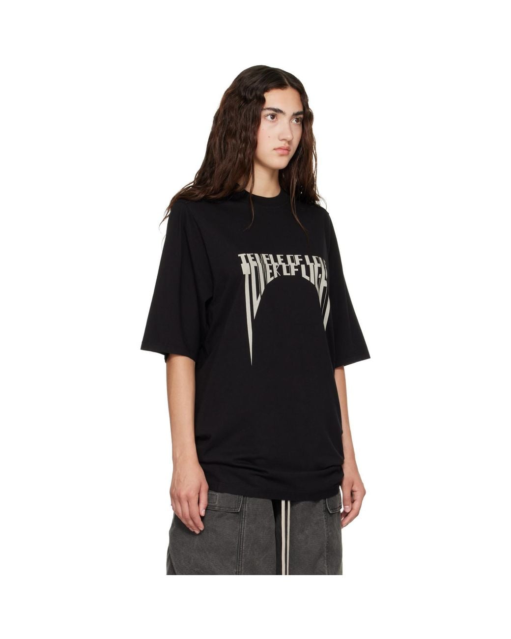 Rick Owens Black Tower Jumbo S/S T-Shirt