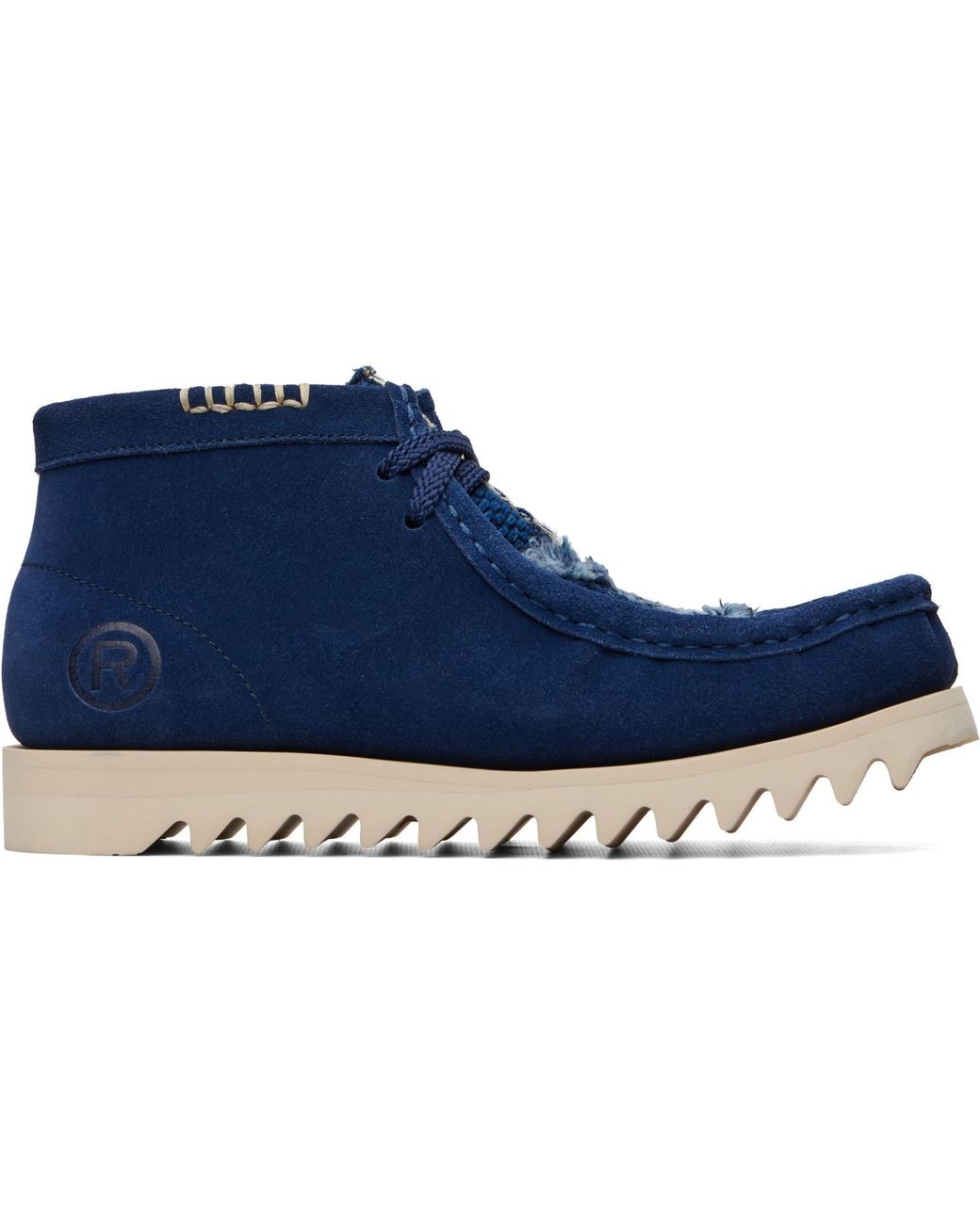 A Bathing Ape Blue Manhunt Tabi Desert Boots for men