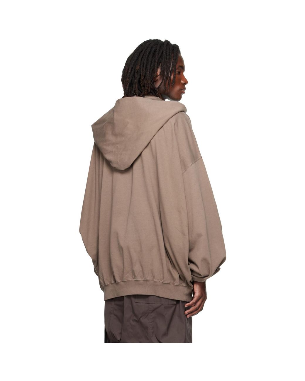 Rick Owens Brown Tower Mountain Hun Hoodie for men