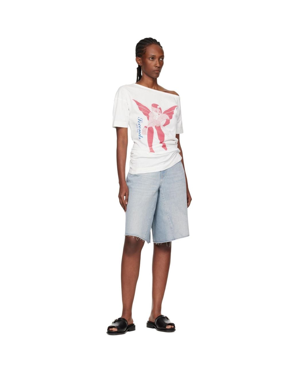 Our Legacy Red Off- Slant T-Shirt
