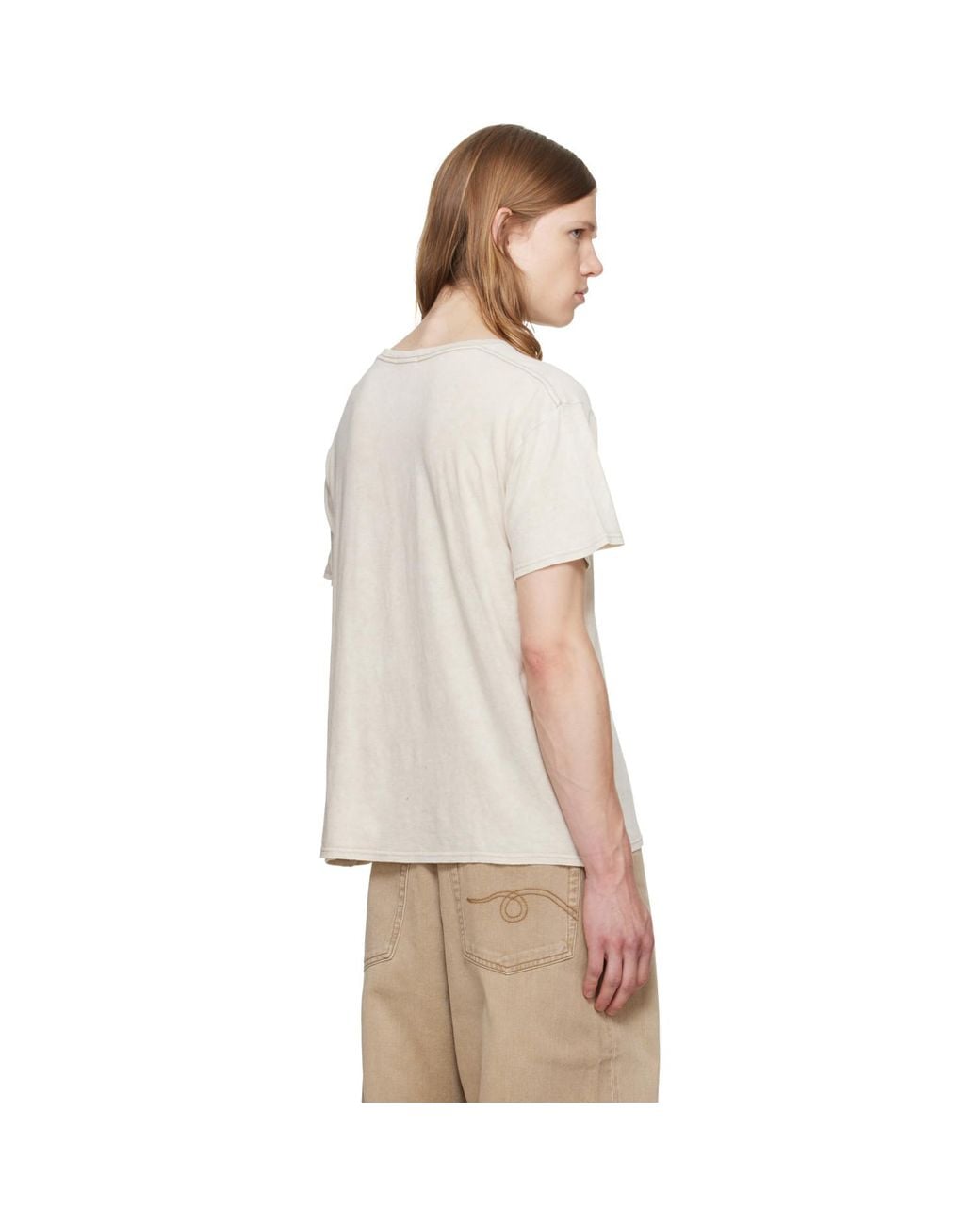 R13 Natural 'I Never Liked You' Boy T-Shirt for men