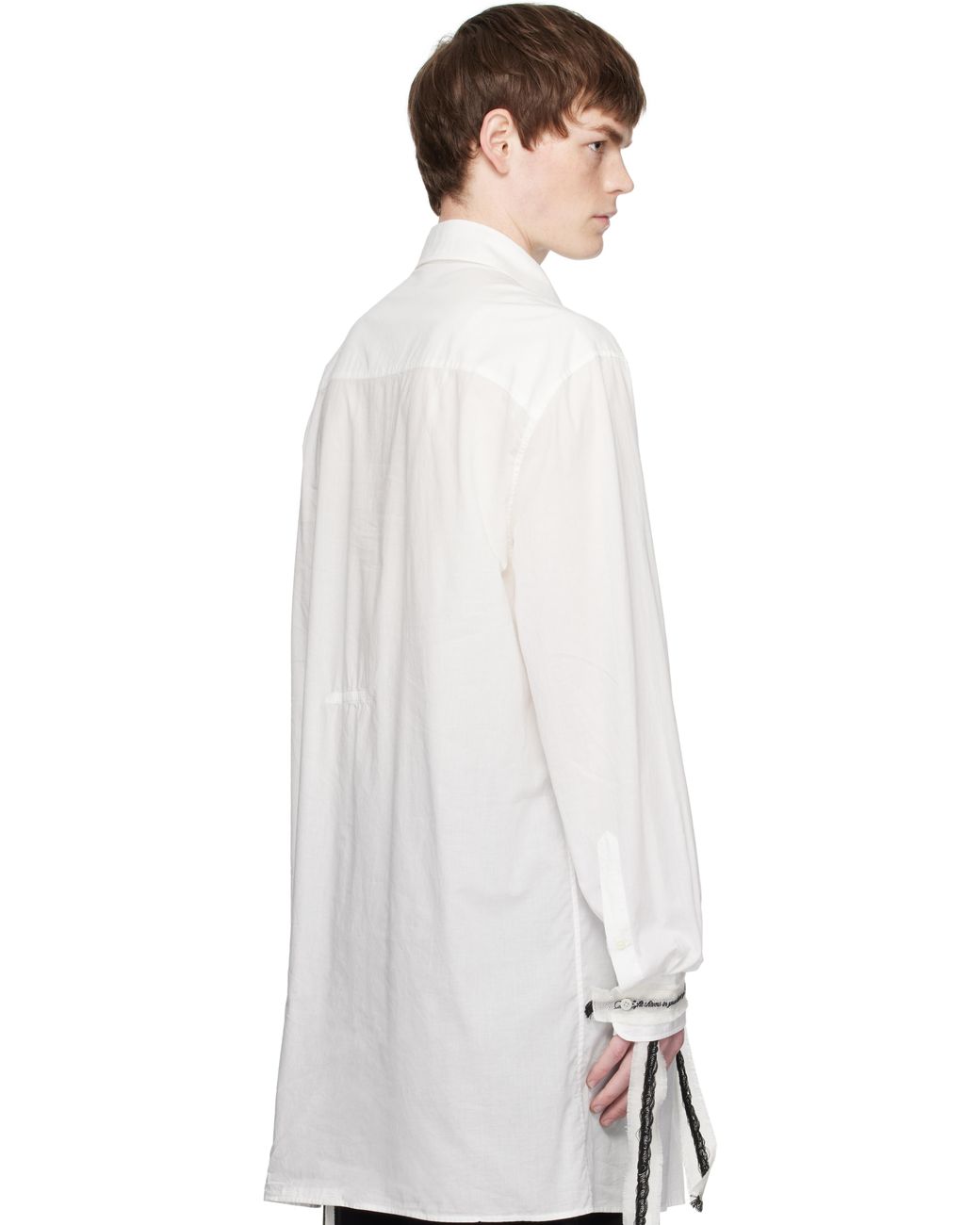 Ann Demeulemeester Valere Long Relax Fit Shirt in White for Men | Lyst
