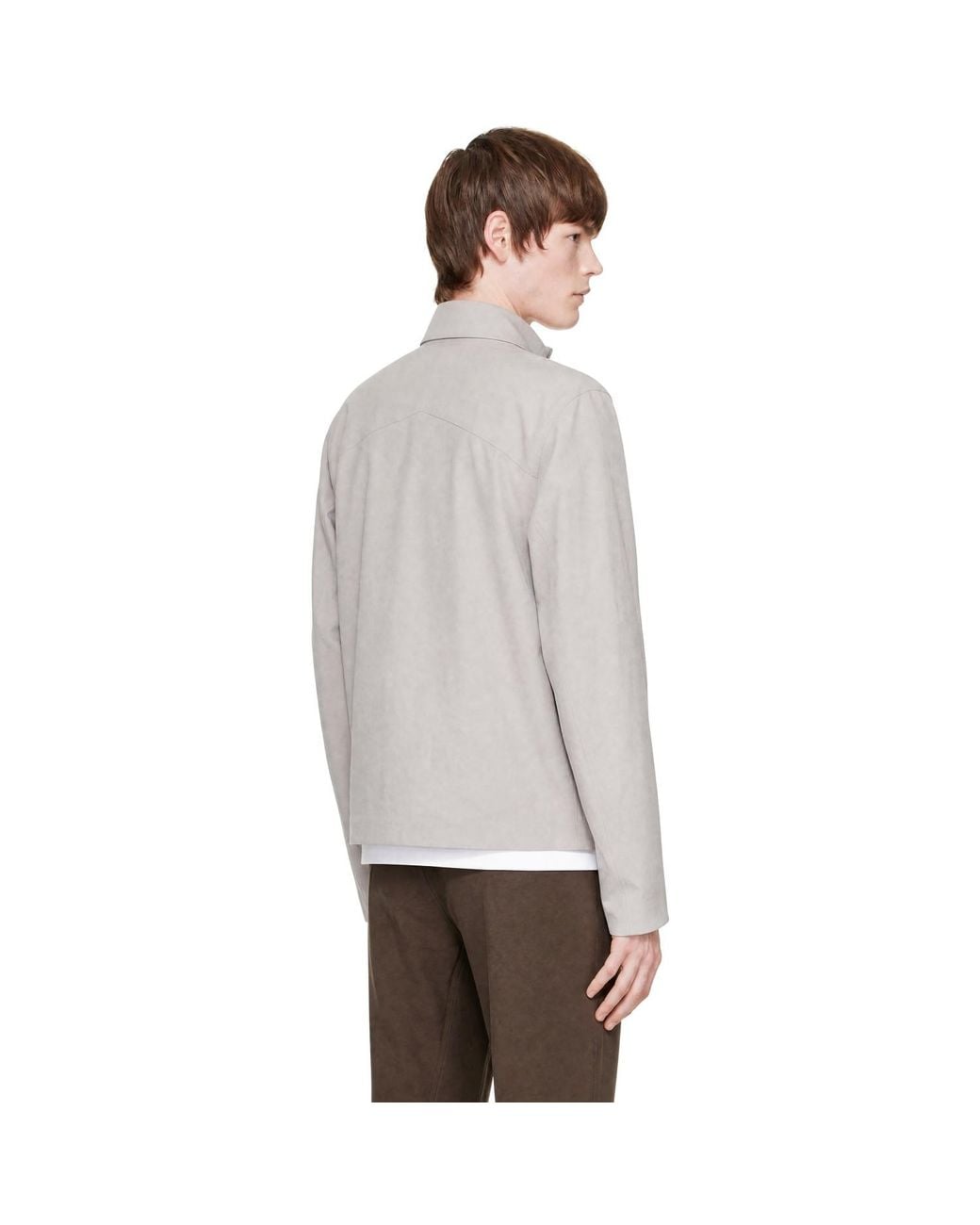 Veilance Gray Mionn Softshell Overshirt for men