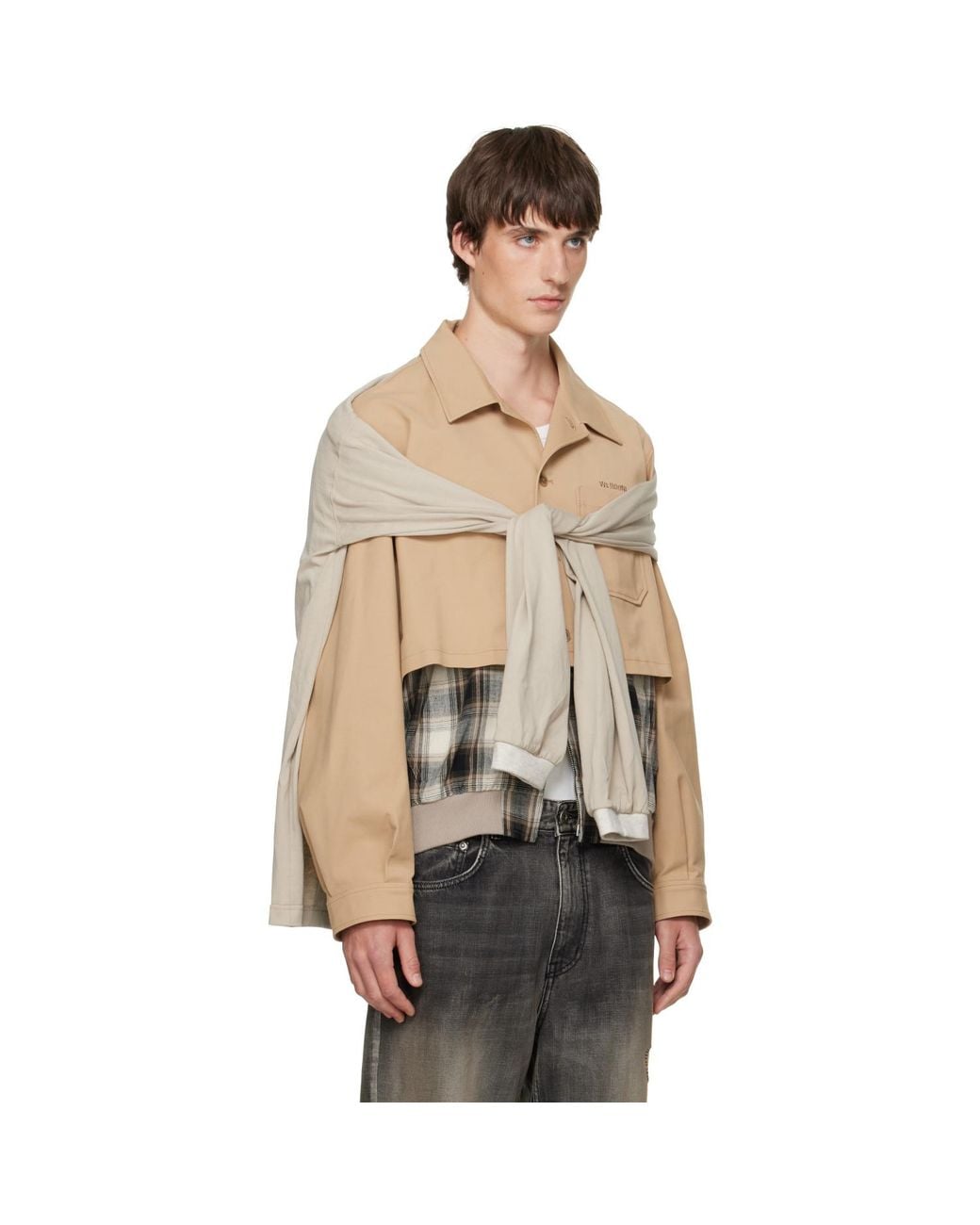 we11done Natural Layered Blouson Jacket for men
