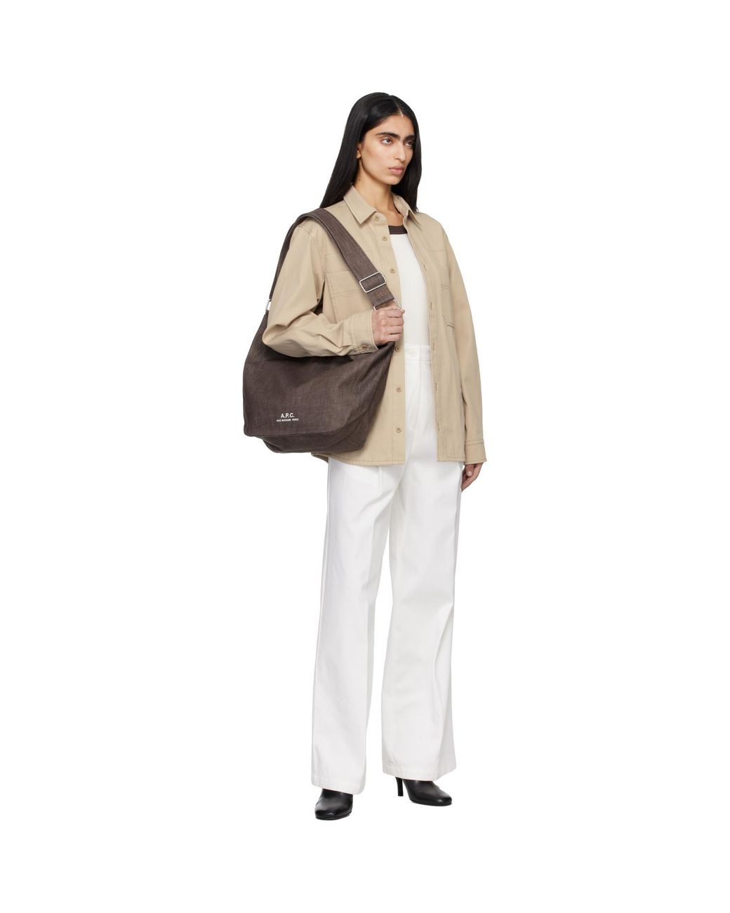 A.P.C. White Ginny Trousers