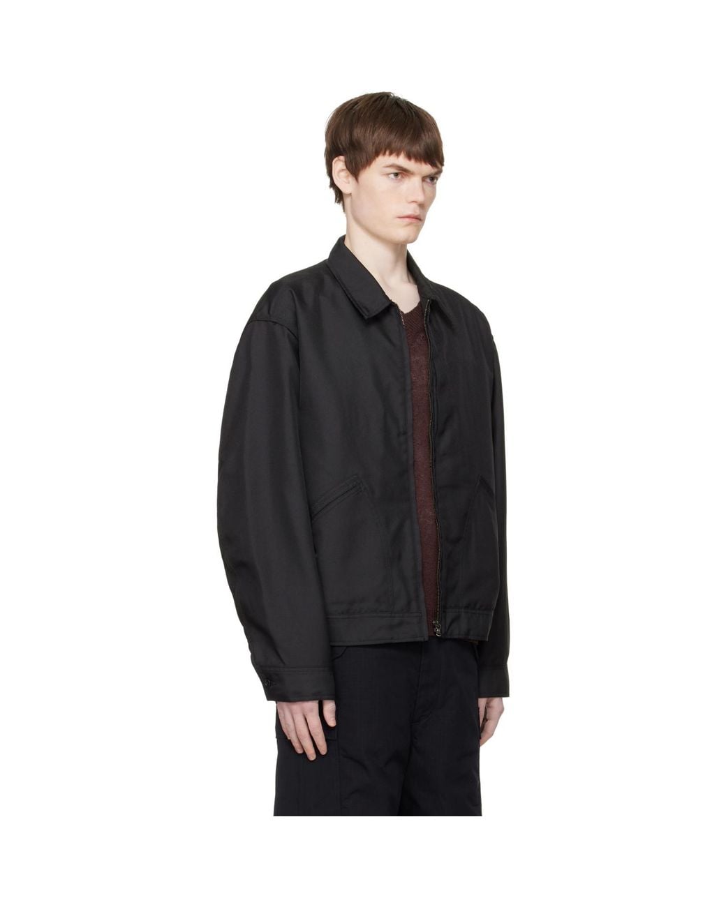 Nanamica Black Polyester Twill Deck Jacket for men