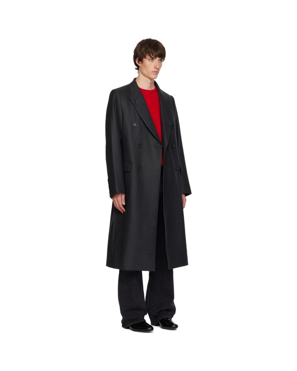 Sir Black Double Breasted Tailored Coat for men