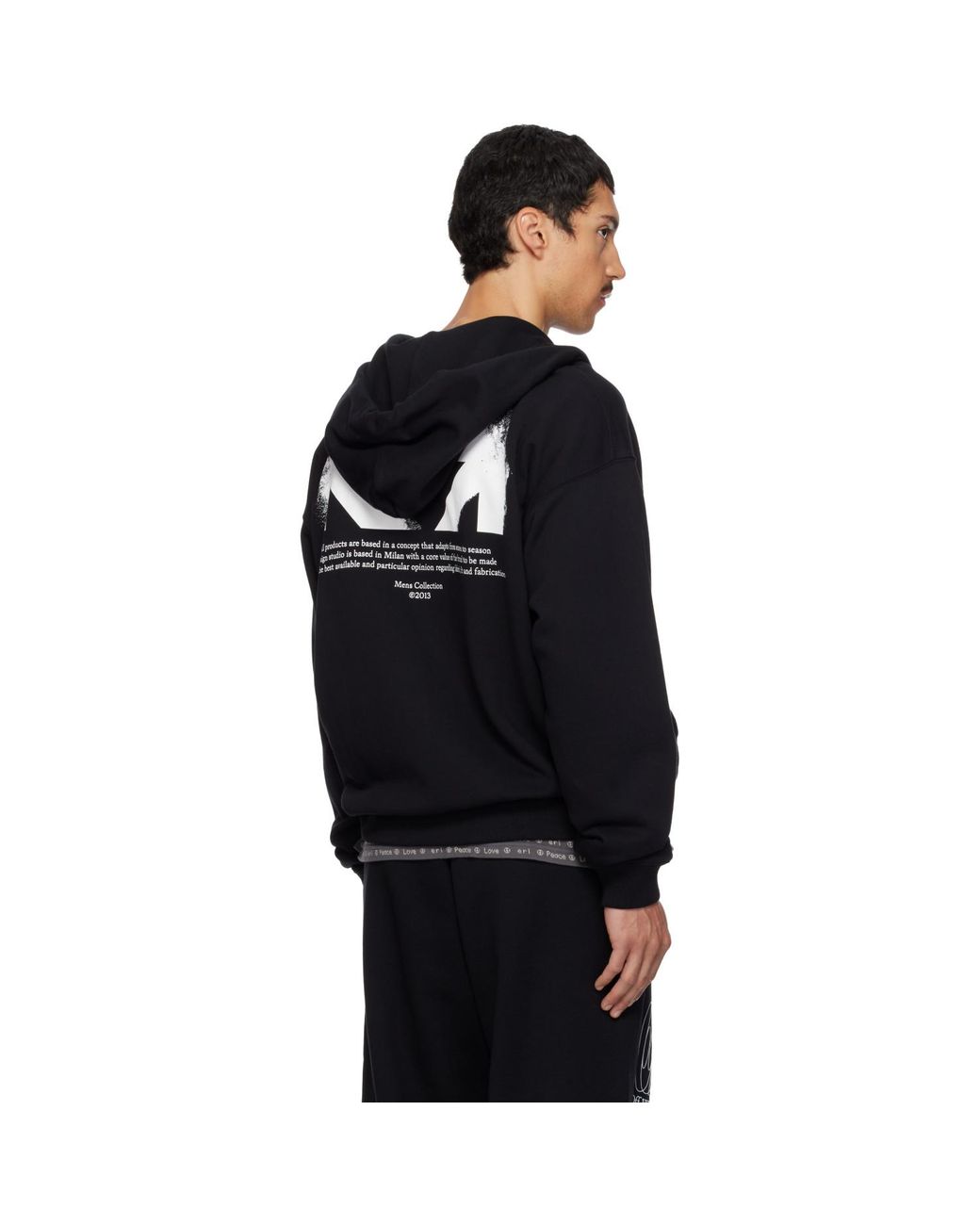Off-White c/o Virgil Abloh Black Half Arrow Skate Zip Hoodie for men