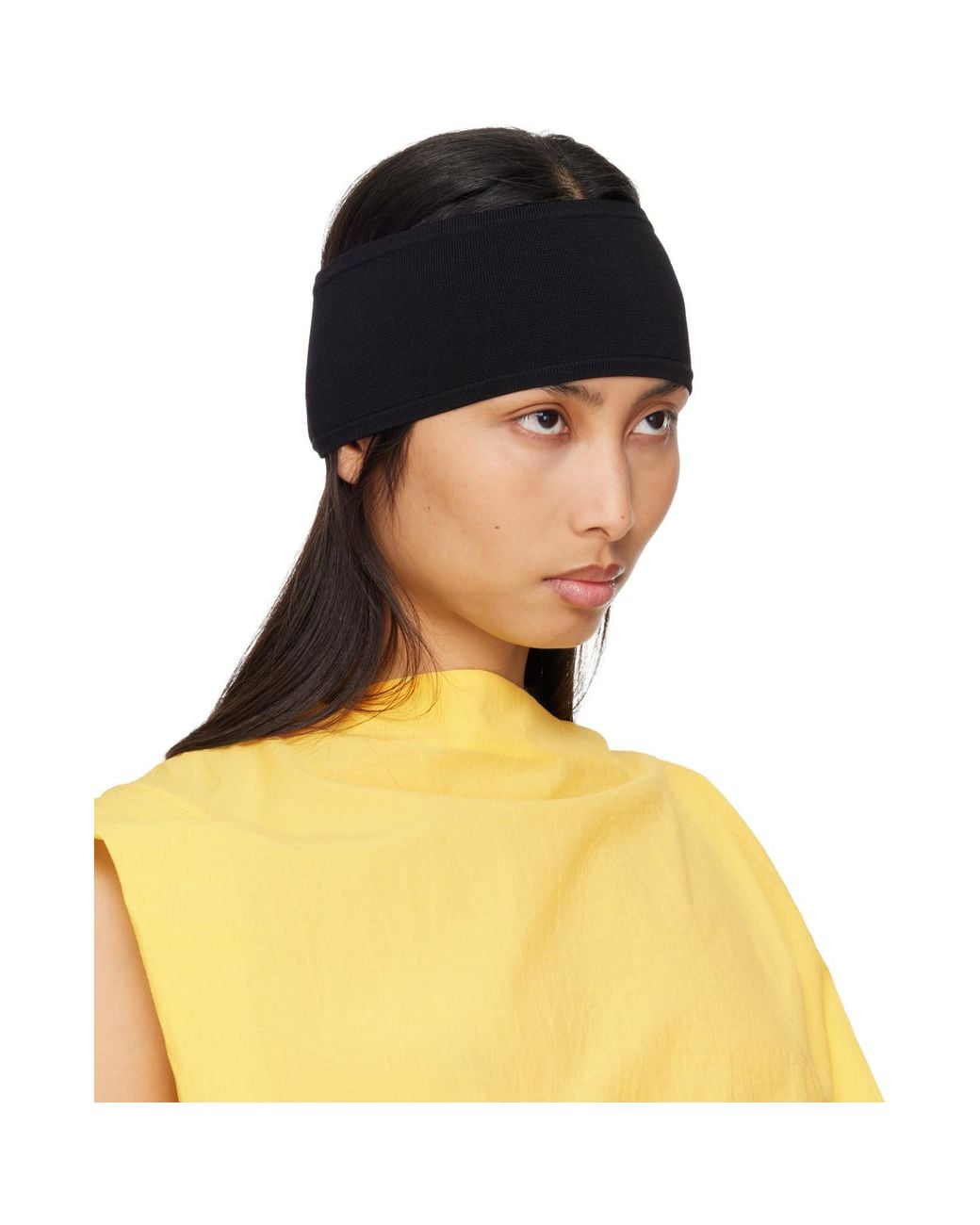 Totême Black Compact Knit Headband