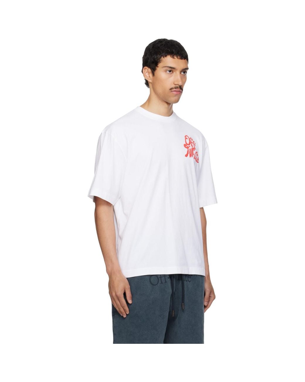 Off-White c/o Virgil Abloh White Grass Ink Skate T-Shirt for men