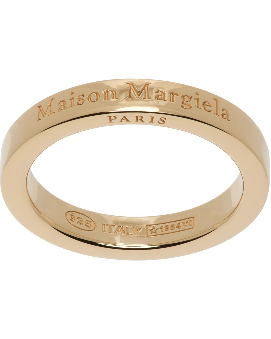 Maison Margiela Metallic Logo Reference Ring for men